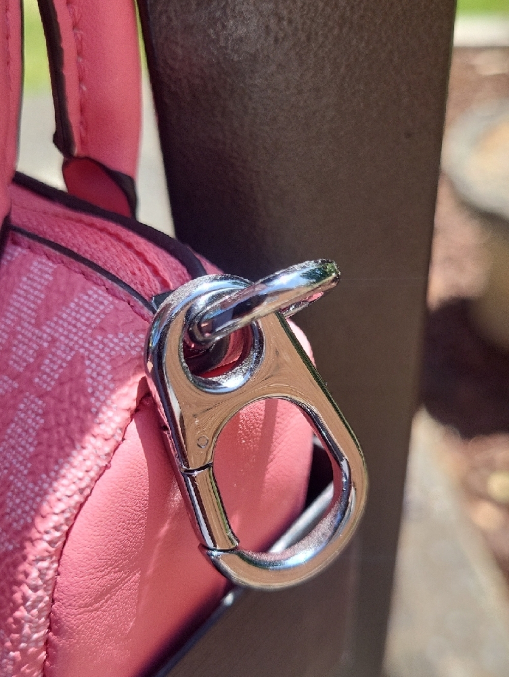 Michael Kors Coral Pink Mini Barrel Satchel - Picture 3 of 12